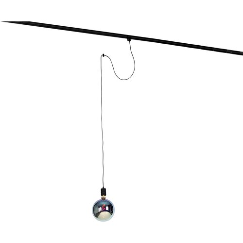 QAZQA Hanglamp met rail ophanging zwart incl. LED G200 - Cavalux Cene