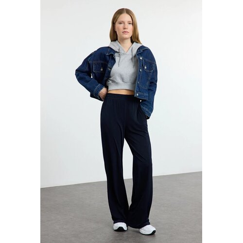 TRENDYOLMILLA ženske pantalone Twoss23Pl00129, tamnoplava Cene