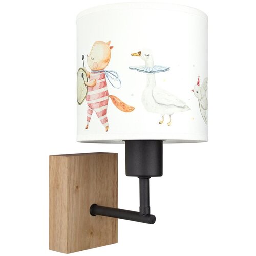 Brilagi Zidna lampa BOBO WOOD 1xE27/25W/230V hrast/crna/bela/sa životinjskim motivima Cene