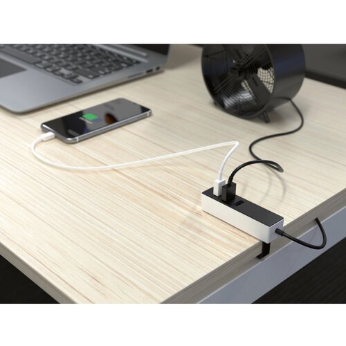  3-v-1 usb polnilnik belo-siv 94 mm x 22 mm Slike