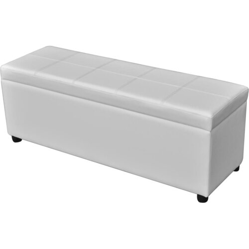 vidaXL Drvena Dugačka Klupa sa Spremištem Bijela Cijene