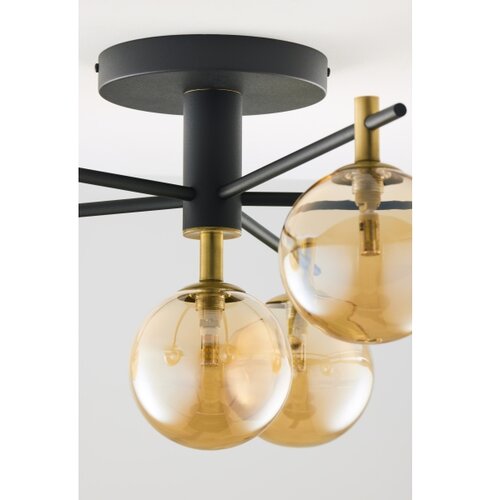 Jupiter 2033 - plafonska visilica figaro 6xG9/10W/230V crna/zlatna/bež Slike