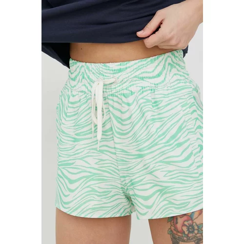 Billabong Kratke hlače za žene, boja: zelena, s uzorkom, visoki struk