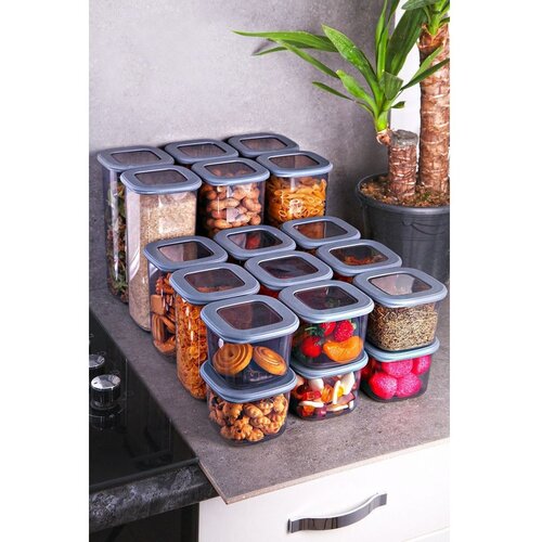 Hermia Concept BNMPOLYAS18-51217 Grey Storage Box Set (18 Pieces) Cene