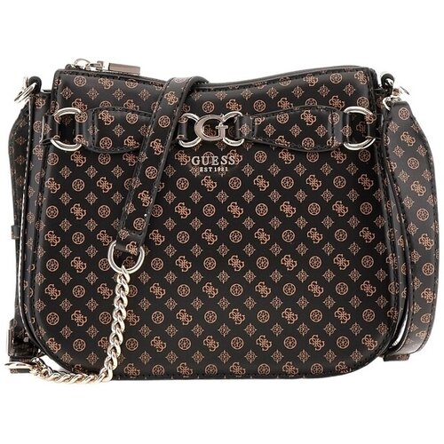 Guess Torbe za čez ramo ARLENA LOGO CROSSBODY HOBO Kostanjeva Slike