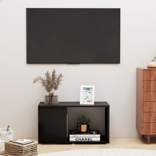 Furnova TV omarica črna 60x24x32 cm iverna plošča, (21925015) Cene
