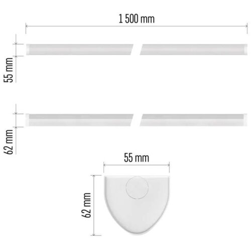  LED svetlo za montažu ispod kuhinjskih elemenata LED/60W/230V 4000K 150 cm Slike