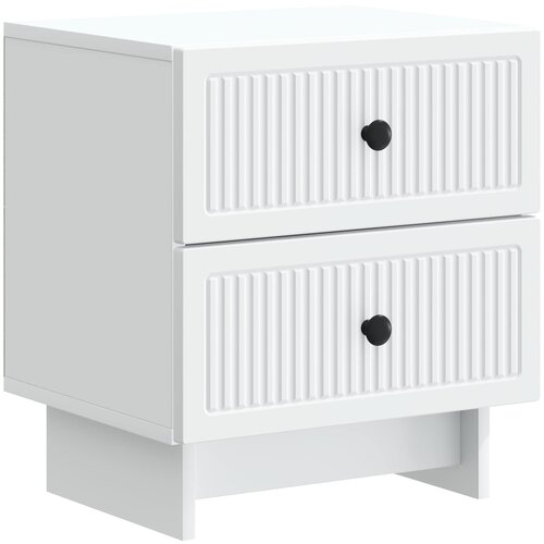 vidaXL Nočna omarica Bela 43 x 34,5 x 47,5 cm Inženirski les, (5000298680) Cene