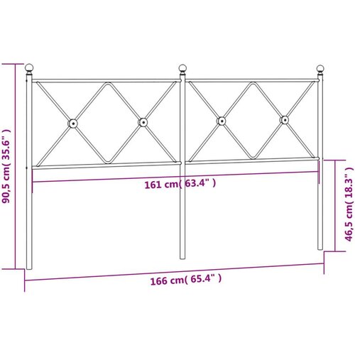  Metalno uzglavlje bijelo 160 cm Slike