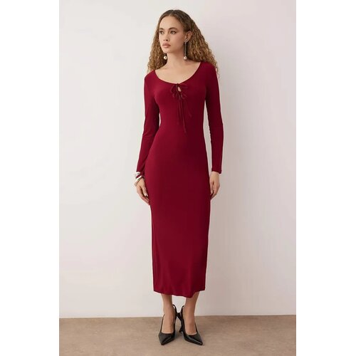 TRENDYOLMILLA ženska haljina Tpraw25El00064, burgundac-bordo Cene
