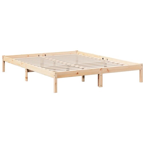  Dugi okvir kreveta bez madraca 140 x 210 cm od borovine Slike