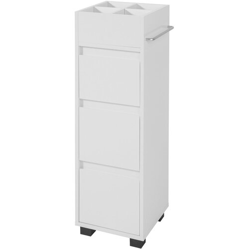 SoBuy kopalni&amp;scaron;ka omarica za shranjevanje s tremi predali v beli barvi v stilu minimalizma, (20814819) Slike
