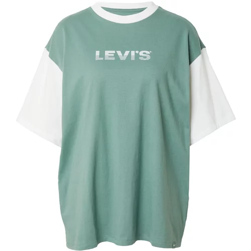 Levi's Majica srebrno siva / smaragdno zelena / bijela