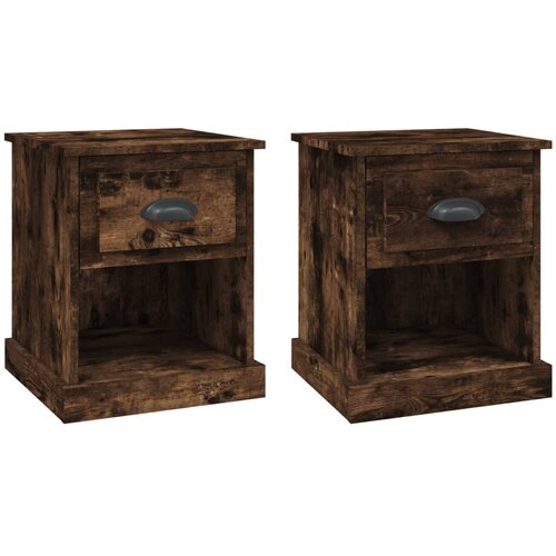 Maison Chic Dvo delni komplet Nočne omarice - Nočne mize dimljen hrast 39x39x47,5 cm inženirski les, (21688643) Slike
