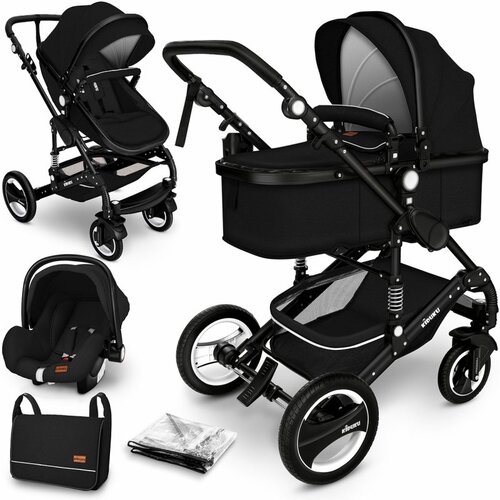  Kombinirana kolica 3u1 Kiduku KDWG-003 - crna/crna Cijene