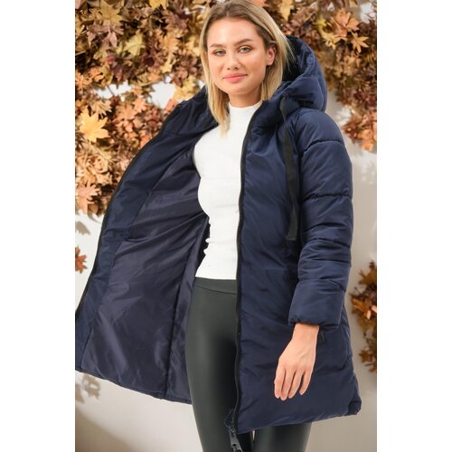 Dewberry Z6773 WOMEN'S COAT-PLAIN NAVY BLUE Cijene