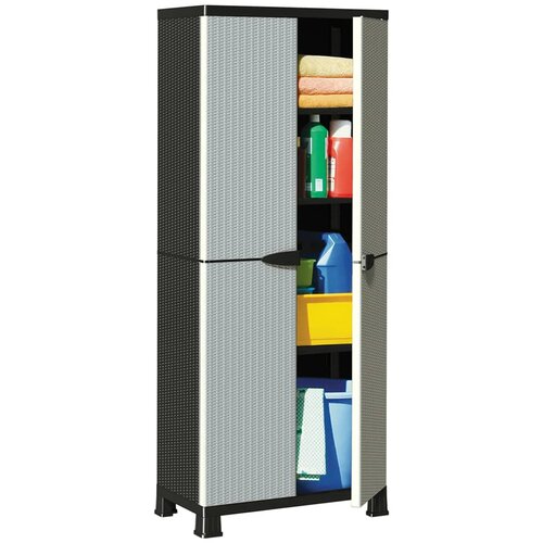 The Living Store Plastična omarica 68x39x171,5 cm videz ratana - Omarica, (21435087) Slike