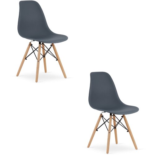 Brandless Stol OSAKA iz temnega skrilavca / naravne noge x 2, (22030727) Cene