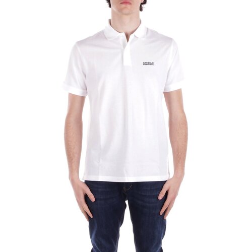 Barbour Polo majice kratki rokavi MML1467-MML Bela Cene