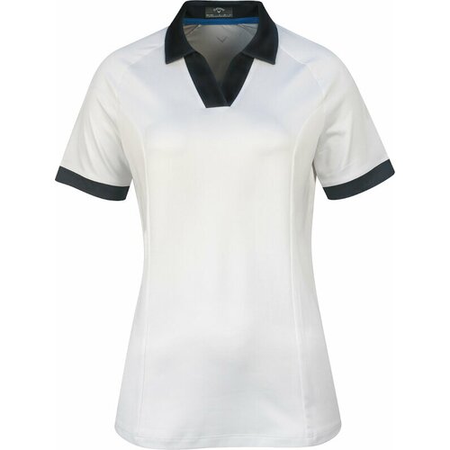 Callaway Womens Short Sleeve V-Placket Colourblock Polo Brilliant White M Slike