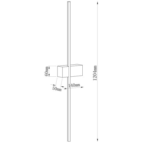  LED zidno svetlo AISHA LED/20W/230V 4000K 120 cm zlatno Slike