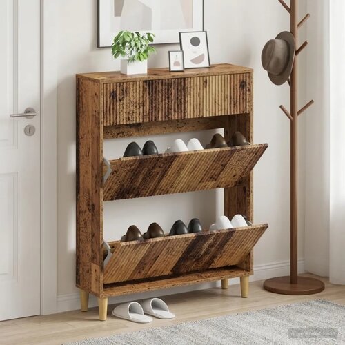  Ormar za cipele ARNHEM 78 x 24 x 103 cm Konstruirano drvo - Staro drvo Cijene