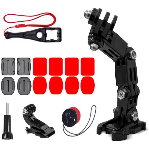 HURTEL komplet dodatkov za montažo na čelado za &amp;scaron;portno kamero gopro dji Insta360 sjcam eken, (21831765) Slike