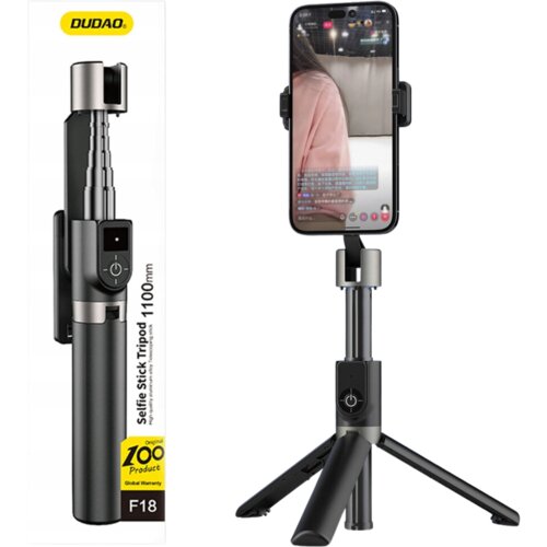 Dudao SELFIE STICK TELESKOPSKA PALICA S TRINOŽNIKOM ČRNA ZA TELEFONE, (22007555) Cene