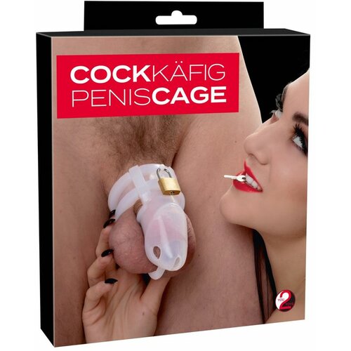 Beli silikonski Kavez za Penis Slike