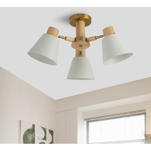 Brilagi plafonski luster lund wood 3xE27/40W/230V prečnik 50 cm drvo Slike