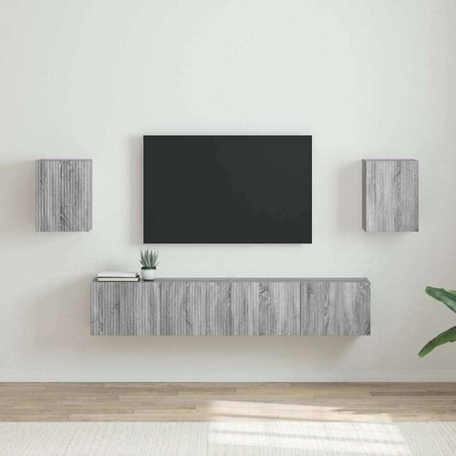 TV stenska omara 2 pcs Siva Sonoma 30 x 31 x 40 cm, (5000238895) Cene