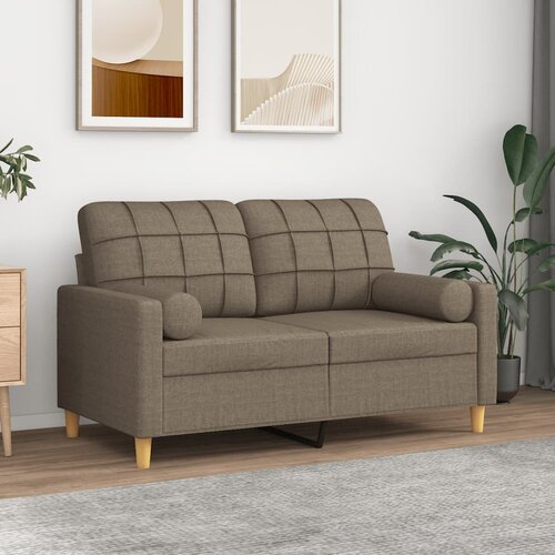 vidaXL Ukrasni jastuci 2 kom smeđesivi Ø 15 x 50 cm od tkanine Cijene