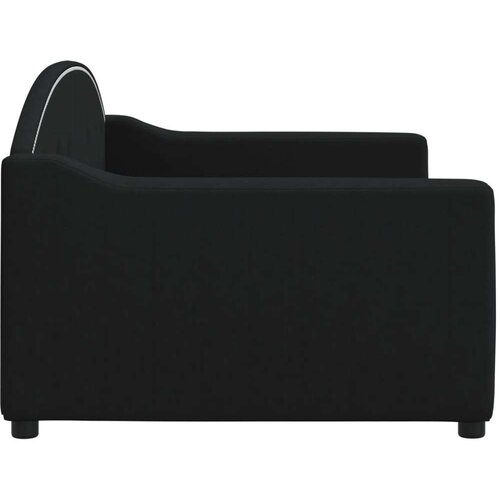 VidaXL Dnevni krevet crni 90 x 200 cm od tkanine Slike