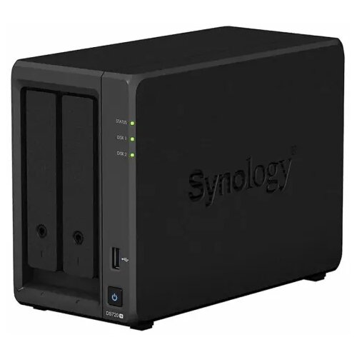 Synology DS725+, Tower, 2-Bays 3.5'' SATA HDD/SSD, 2 x M.2 2280 NVMe SSD, CPU AMD Ryzen R1600 dual-core (4-thread), max. boost up to 3.1 GHz, 4 GB DDR4 ECC SODIMM, 1 x 2.5 GbE, 1 x 1GbE, 1 x USB 3.2, 1 x eSATA USB-C, 1.51 kg, 3y Cene