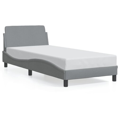 vidaXL Okvir za krevet s uzglavljem svjetlosivi 90x190 cm od tkanine Cene