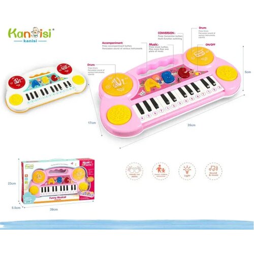 Hk Mini igračka klavir, roze Cene