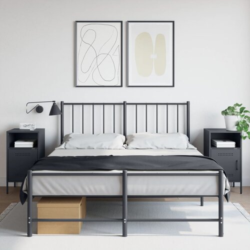 VidaXL Noćni ormarići 2 kom antracit 36x39x68 cm hladno valjani čelik Slike