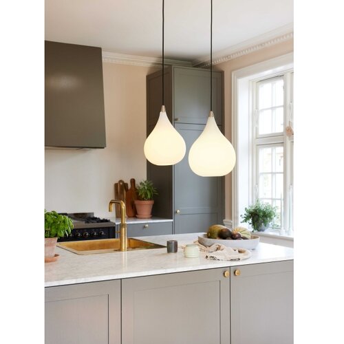 Halo Design 407931 - Visilica na sajli DROPS 1xE27/40W/230V, prečnik 30 cm, bela/mat hrom Slike