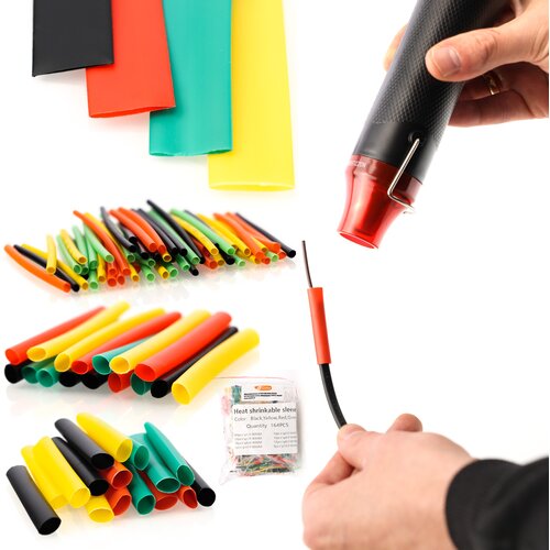 Rosfix Set Toplotno Skrčljivih Cevi 164 Kos &ndash; 8 Velikosti, 5 Barv, Poliolefinski Material | 2:1 Krčenje, -55 &deg;C do +125 &deg;C, (21746583) Cene