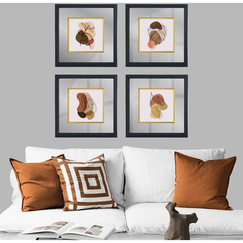 Wallity CAM1894296091 multicolor decorative framed painting (4 pieces) Cene