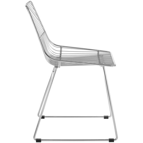 Premier Housewares Kovinski jedilni stol v srebrni barvi District &amp;ndash; Slike