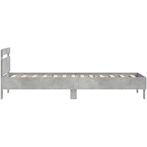  Okvir kreveta s uzglavljem Betonska siva 80 x 200 cm Slike