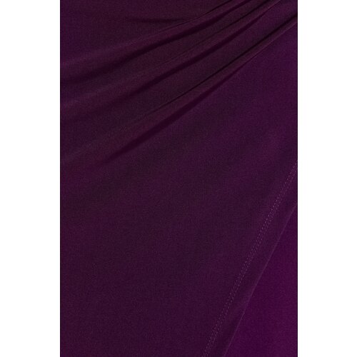 Trendyol Damson Fitted Knitted Window/Cut Out Detailed Evening Dress Cene