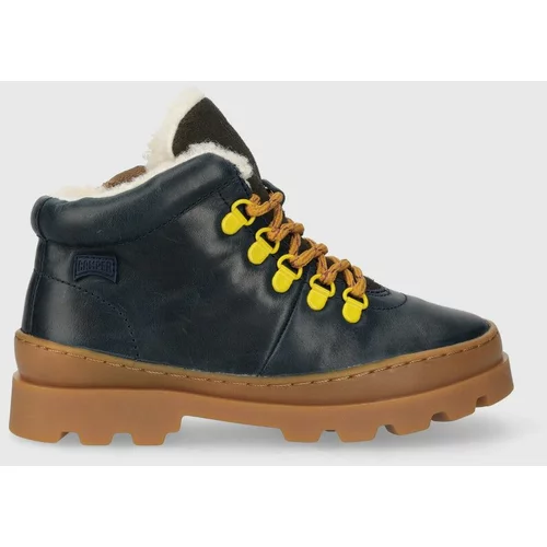Camper Dječje zimske kožne cipele K900313 Brutus Kids boja: tamno plava