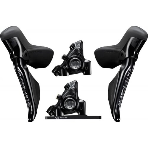 Shimano kočnica set/jkit direct duraace STR9270L BRR9270F for 160MM rotor resin padw/fin w/connecter insert 1000MM HOSESMBH90 black indpack IR9270DLF6SC100F Cene