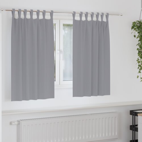  Zavjese za zamračivanje 2 pcs Svjetlosiva 140 x 140 cm Slike