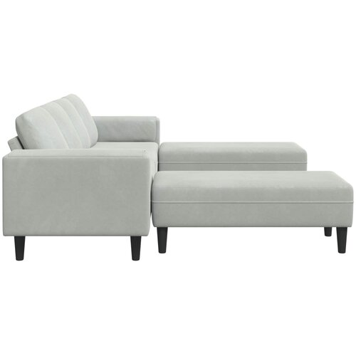  Kauč za dnevni boravak 3 pcs Svijetlo siva 250 x 188 x 76 cm Slike