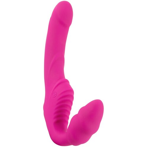 You2Toys Vibrating Strapless Strap-on 2 Motors with Remote Pink Slike