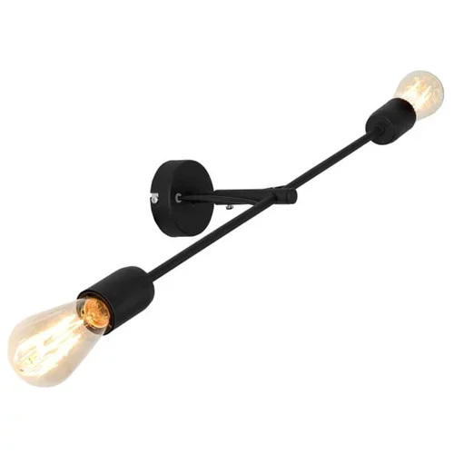 Custom Form Črna stenska svetilka za 2 žarnici Twigo, širina 60 cm