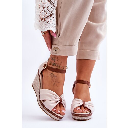 Kesi Women's wedge sandals Light Beige Daphne Slike